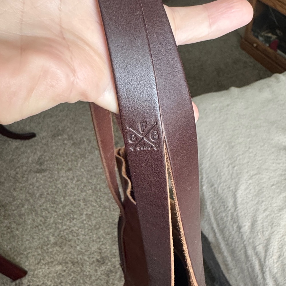 Go Forth Goods Medium Avery Natural Leather Whisky Bison Tote - Picture 4 of 5